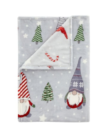 Catherine Lansfield Festive Gnomes Throw
