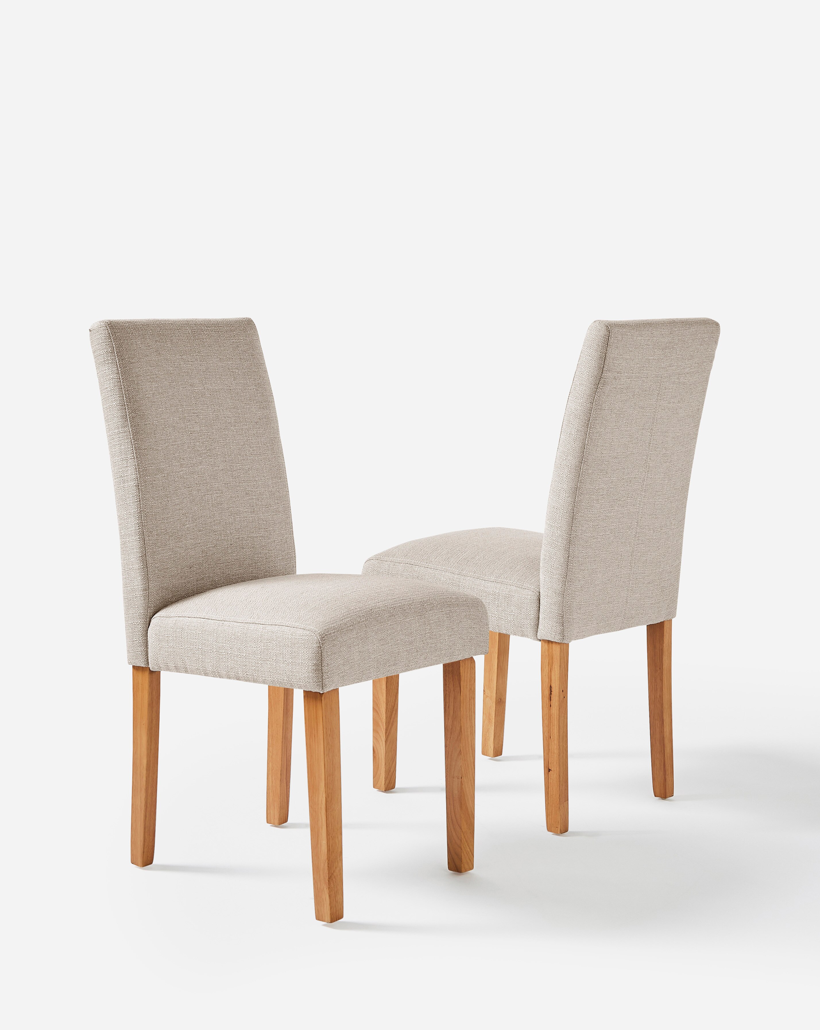 Ava Fabric Pair of Dining Chairs