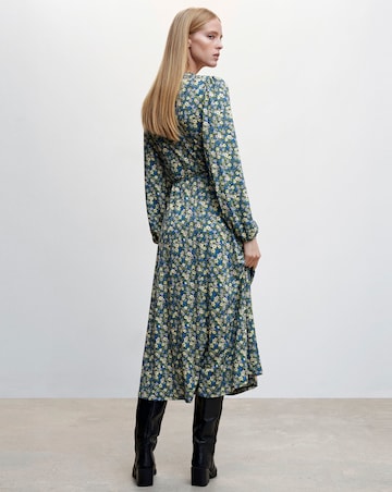 Mango Martis Printed Cut-Out Detail Dress