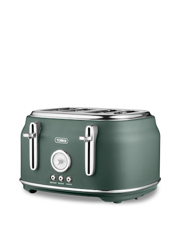 Tower Renaissance 4 Slice Green Toaster