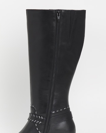 Joe Browns Knee High Leather Riding Boot E Fit Super Curvy Calf
