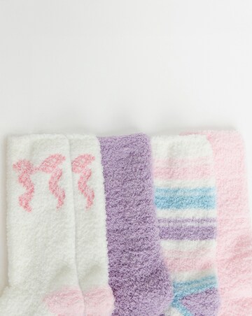 Pretty Secrets (5 Pair Pack) Fluffy Socks Pastels