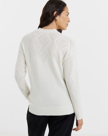 Ivory Yoke Stitch Jumper
