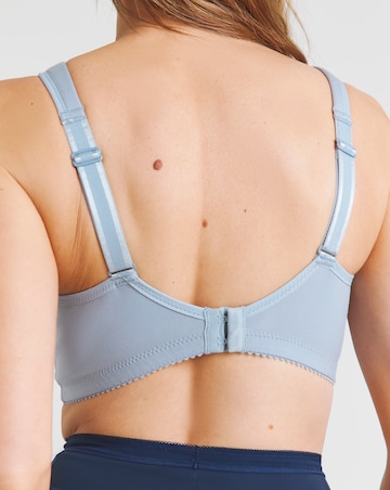 Miss Mary of Sweden Broderie Anglaise Cotton Non Wired Bra Blue