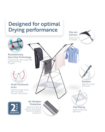 Minky SureGrip Xtra Wing 24M Indoor Clothes Airer