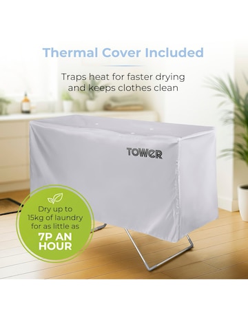 Tower Winged Heated Airer + Cover