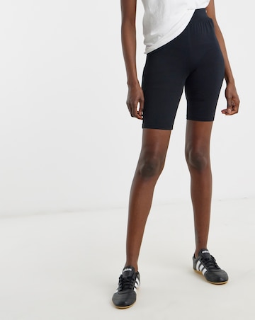 2 Pack Black Cotton Cycling Shorts