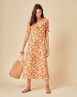 Nobody's Child Rye Midi Dress Franny Floral White