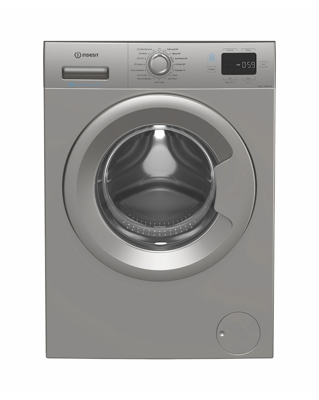 Indesit IP 946S PUSH&GO UK Push & Go Washing Machine, 9kg, 1400rpm - Silver