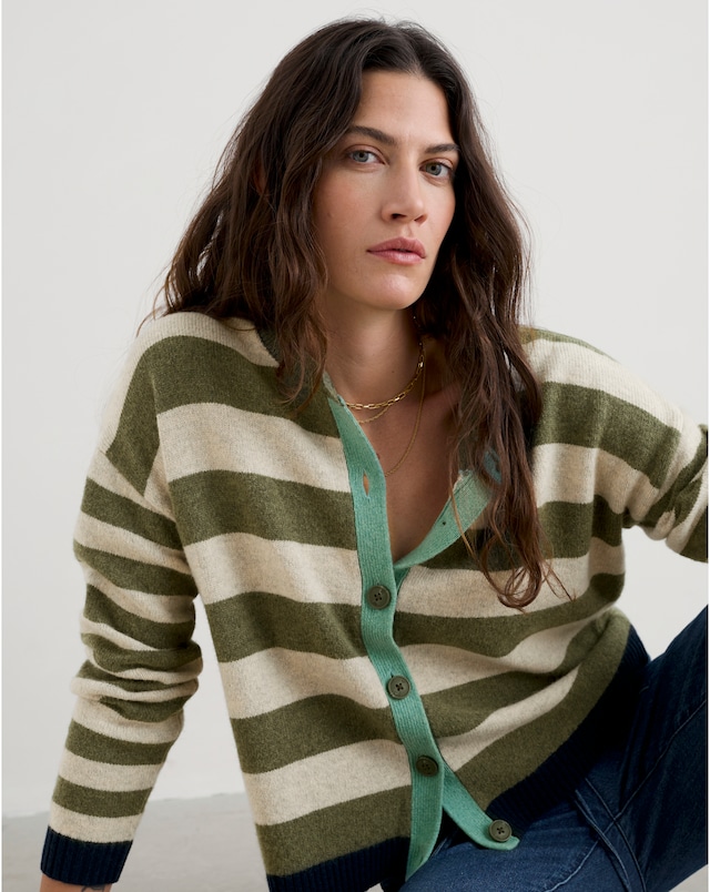 Seasalt Pinwell Striped Knitted Cardigan