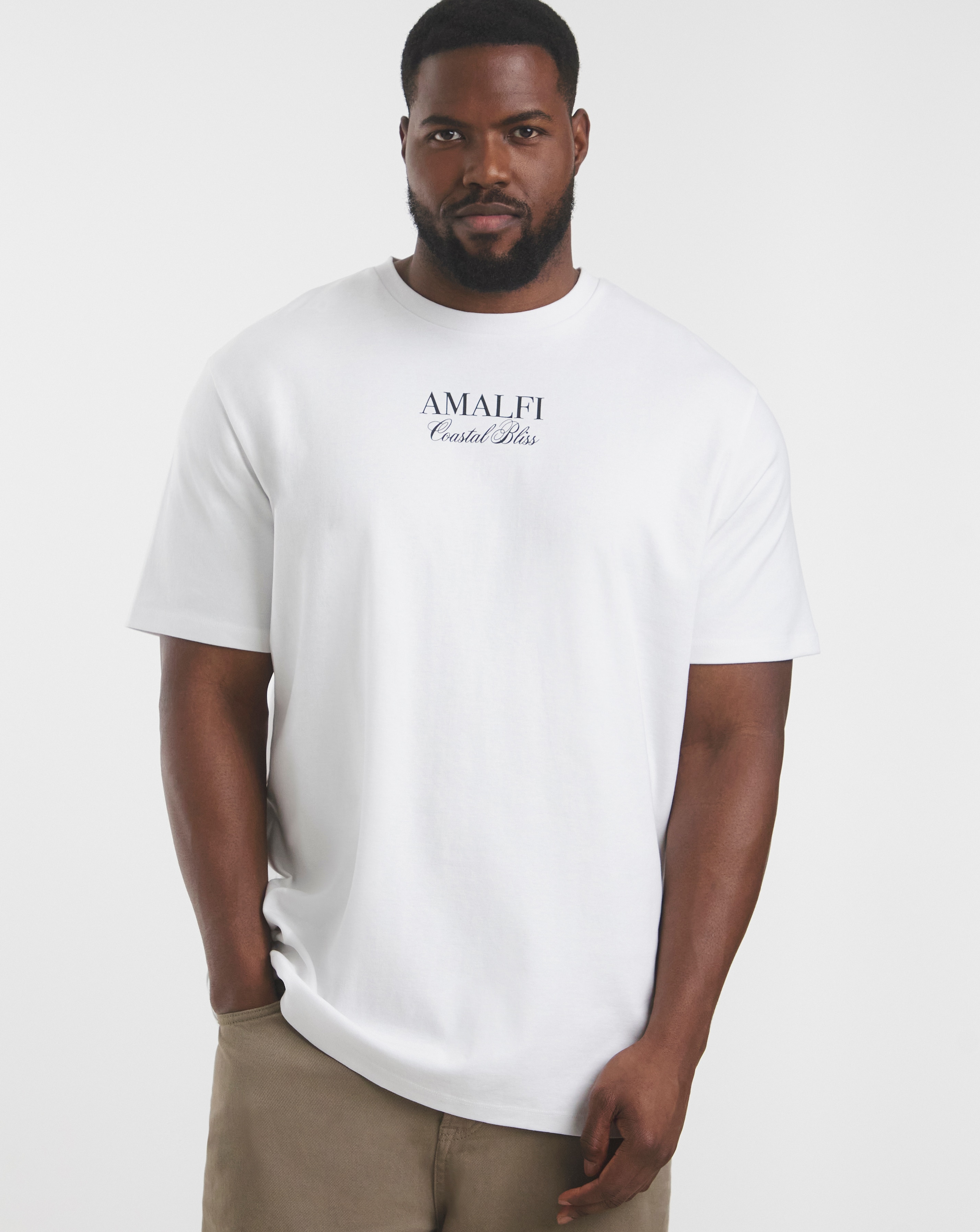 Jack & Jones Premium Amalfi Back Graphic T-Shirt - White | JD Williams