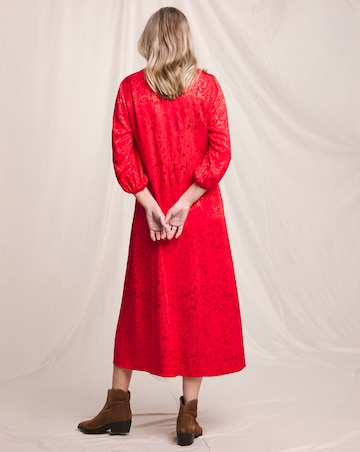 Julipa Floral Jacquard Midi Dress