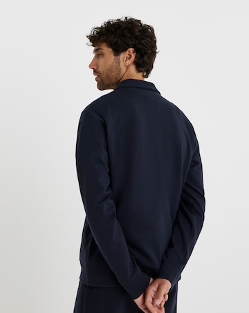 Folio Interlock 1/4 Zip Sweatshirt-Navy