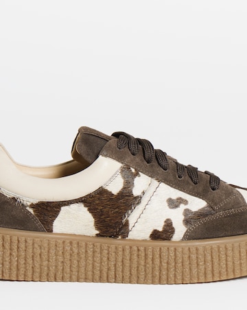 Beth Leather Chunky Lace Up Trainer - Extra Wide Fit (EEE)
