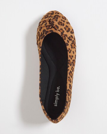 Nova Twist Front Ballerina Shoes Wide E Fit