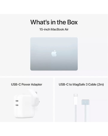 Apple MacBook Air (M4, 2025) 15in 10-Core CPU 10-Core GPU 16GB 256GB - Sky Blue