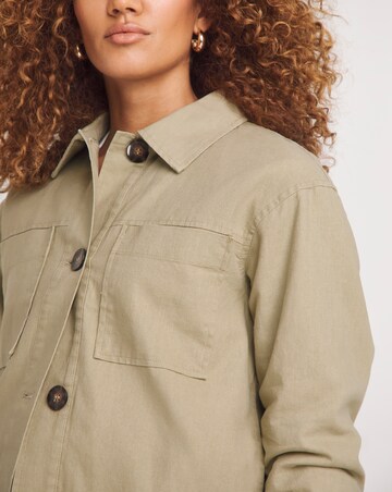 Sand Linen Utility Jacket