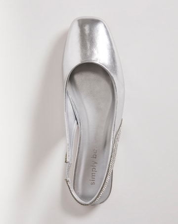 Grace Diamante Metallic Shoes - Wide Fit (E)