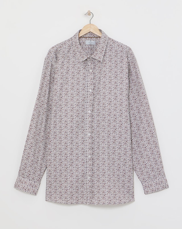 William Hunt Small Floral Print Jacquard Shirt