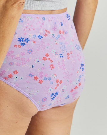 Pretty Secrets (6 Pack) Cotton Full Fit Brief Knickers