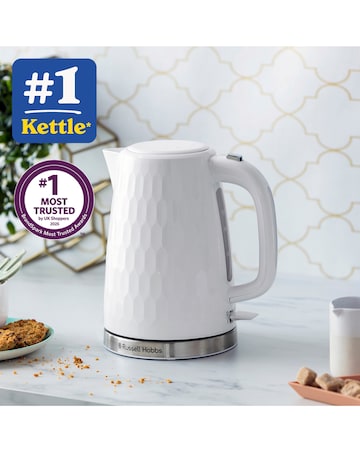 Russell Hobbs 26050 Textured Honeycomb White Kettle