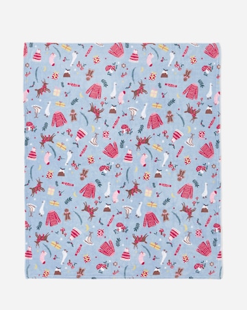 Festive Gingerbread Fleece Throw