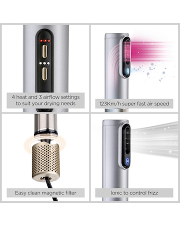 BaByliss Air Wand Limited Edition Hair Dryer, Smoothing and Volumising All-in-On