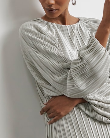 Joanna Hope Plisse Blouse With Balloon Sleeves