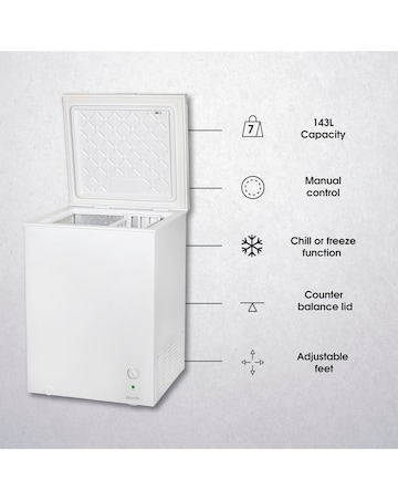 Abode A142CF0E1W Chest Freezer 142L - White