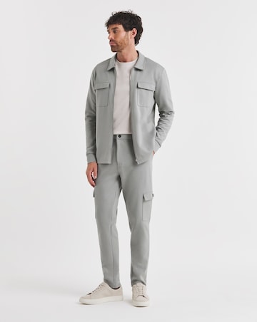 Folio Interlock Zip Shacket- Grey