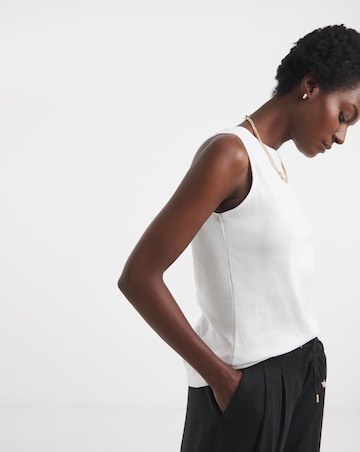 Pure Cotton White Tank Vest