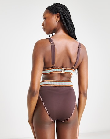 Simply Be Elastic Detail Plunge Bikini Set