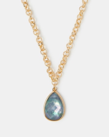 Accessorize Jewel Teardrop Pendant Necklace