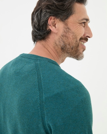 FatFace Rye Cashmere Cotton Crew Neck Jumper