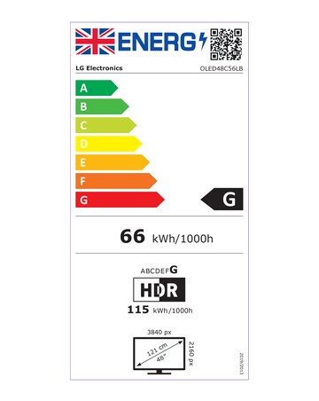 LG OLED48C56LB 48in OLED evo AI 4K Smart TV