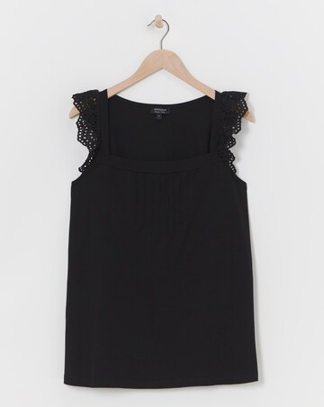 Black Frill Sleeve Top