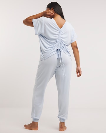 Ruched Top And Cuffed Jogger Lounge Set