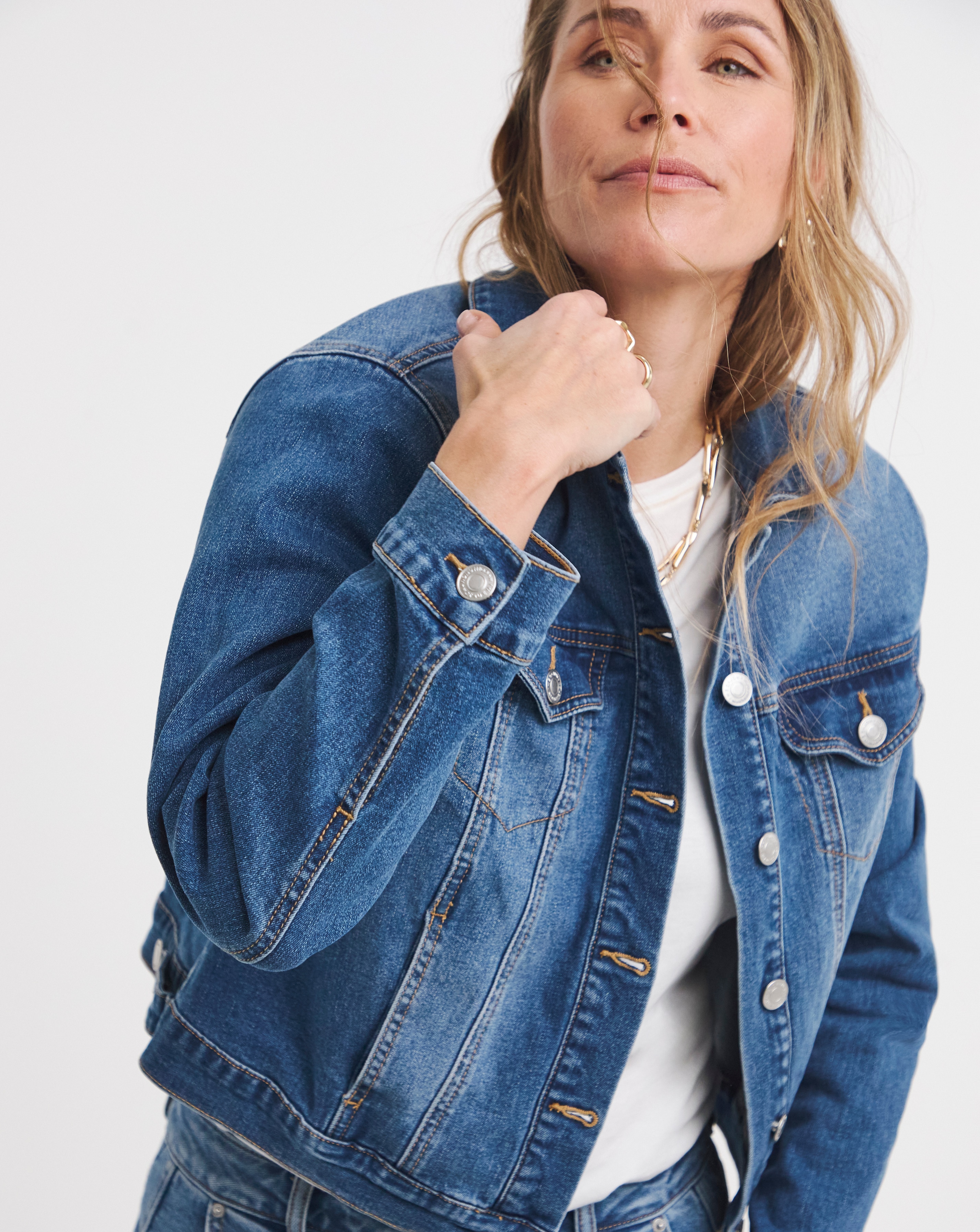Blue Ultimate Stretch Denim Jacket | JD Williams