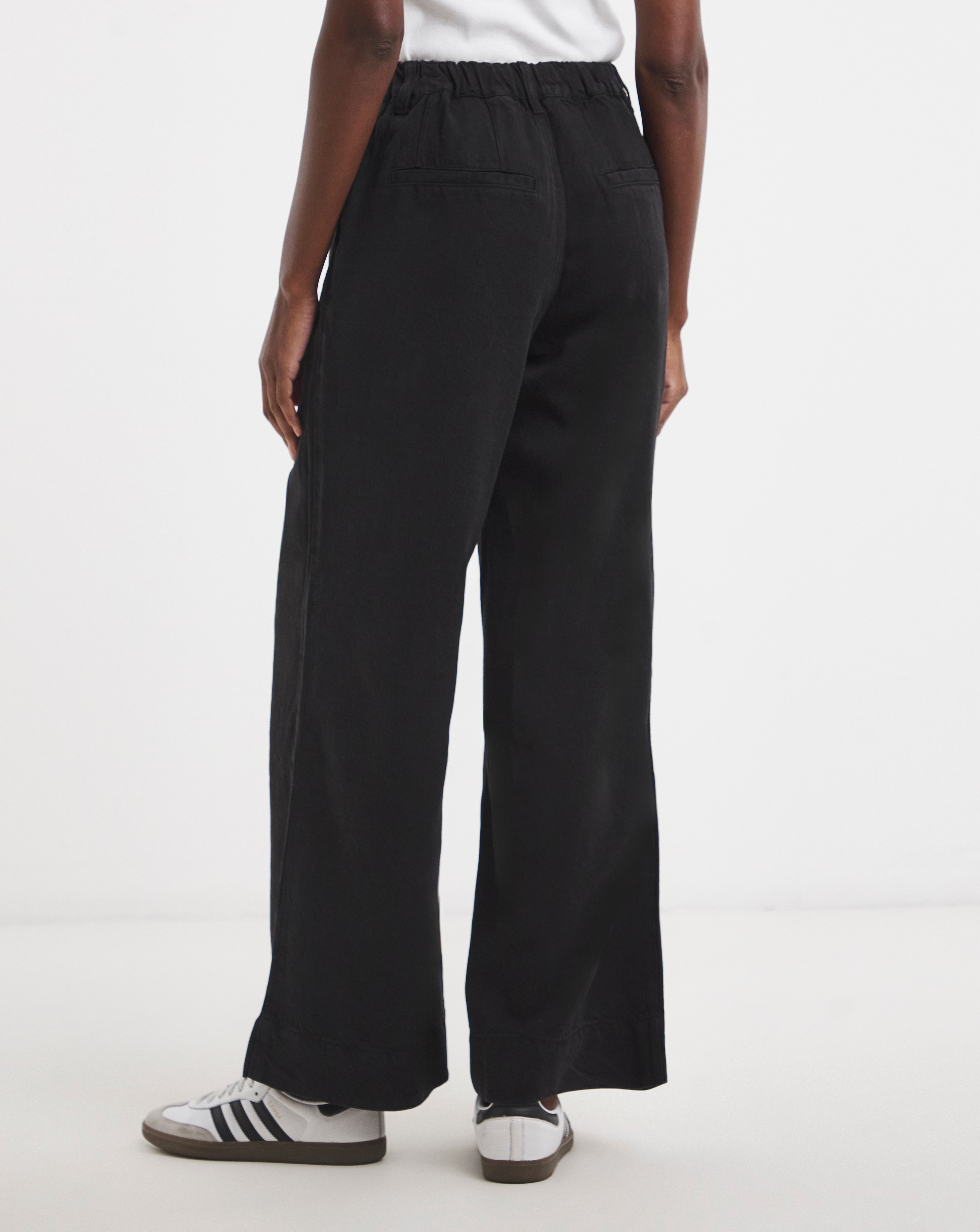 Black Wide Leg Jeans with Tencel™ Lyocell | JD Williams
