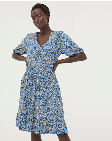 FatFace Lottie Aztec Texture Jersey Dress