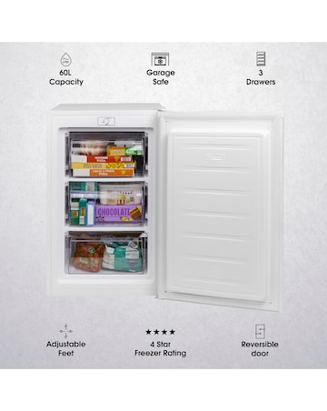 Abode A85UCFZ482E1W 50cm Undercounter Freezer - White