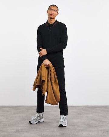 Long Sleeve Tipped Polo Long