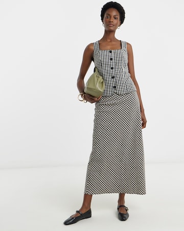 Gingham Midi Skirt