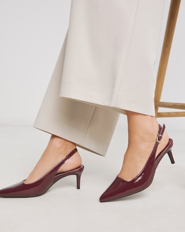 Simply Be Aspen Pointed Toe Slingback Shoes - Extra Wide Fit (EEE)