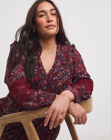 Joe Browns Short Flirty Chiffon Lace Insert Dress