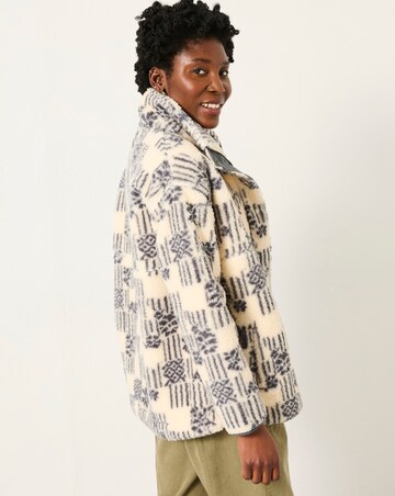 FatFace Zip Thru Pattern Fleece