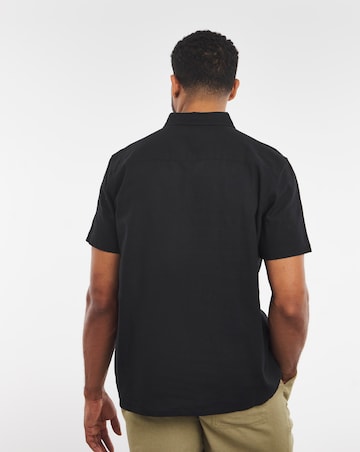 Short Sleeve Linen Blend Shirt