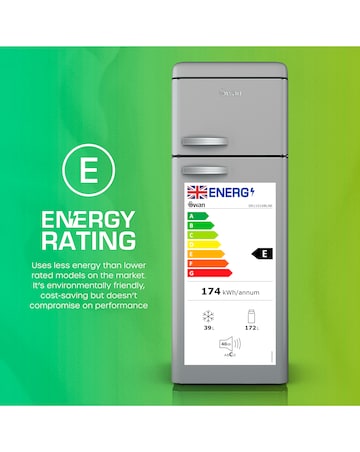 Swan SR11010GRNE Retro 30/70 Top Mounted Fridge Freezer - Grey