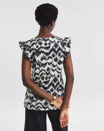 Pure Cotton Ruffle Sleeve Vest