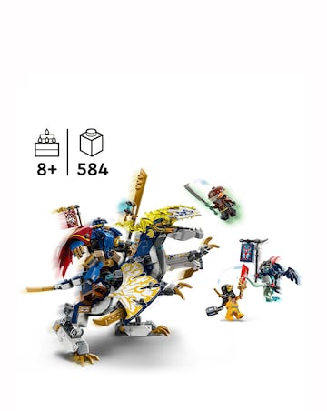 LEGO NINJAGO Rogue's Mech Dragon Rider Ninja Toy and Dragon Battle Playset 71843